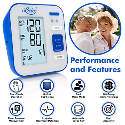 Comfier Arm Blood Pressure Monitor & Irregular Heartbeat Detector,Accurate  Automatic Blood Pressure Cuff Machine,Large